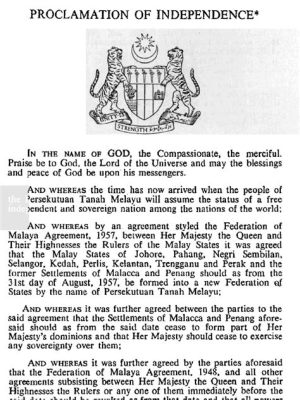 La Proclamation de l'Indépendance de la Fédération de Malaisie: Un Défi à la Colonisation Britannique et L'Emergence d'Une Nation Multiethnique.